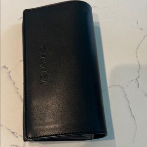 CHANEL Black Leather Key Holder